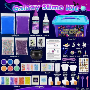 Kit de Pâte à Modeler 70ml, Colle Puff, Slime DIY, Pâte à Modeler 12 Couleurs, Kit d'Artisanat en Pâte Fluffy, Marque Onr - Product Image 2