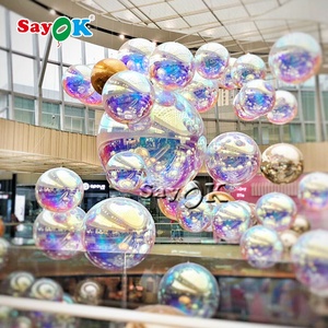 ลูกโป่งทรงกลมสีเงินขนาดยักษ์สีแดงขนาด123ม. สำหรับตกแต่งงานแต่งงานลูกโป่งเป่าลมลูกบอลดิสโก้กระจกทรงกลมสำหรับจัดงานโลโก้คริสต์มาส - Product Image 6