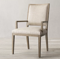 Fauteuil de salle à manger Rhoohill personnalisé, style américain, luxe moderne, dossier haut, pour intérieur