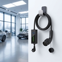 Chargeur EV portable 16A Type 2 Prise Schuko Courant réglable Chargeur portable intelligent pour voiture électrique IEC 62196 2