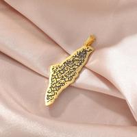 Pendentif Myshape en acier inoxydable, carte Israël Palestine, style vintage, accessoires de fabrication de bijoux DIY pour colliers, boucles d'oreilles, breloques