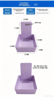 Plateau de travail dentaire en plastique coloré moulé par injection avec clip, boîte de rangement pour modèles dentaires, pour usage en laboratoire - Vente en gros