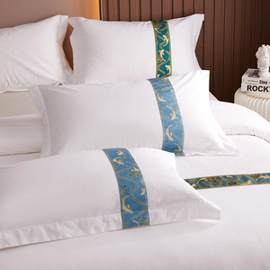 Percale <strong>Single</strong> Size White Color Bed Sheet 100% Cotton Bedroom Bedding Set for Hotel <strong>Bedspread</strong> - Product Image 4