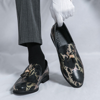 Chaussures plates décontractées pour hommes, antidérapantes, imprimées, à bout pointu, pour la conduite et les soirées, légères et résistantes, printemps-automne