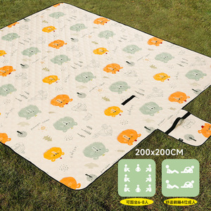 เสื่อปิกนิกยี่ซิดาน รูปทรงสี่เหลี่ยมผืนผ้า ลายการ์ตูน พับได้ ใช้สำหรับตั้งแคมป์กลางแจ้ง ทุกฤดู ผลิตจากผ้าสปริง ยาฟาง อัลตราโซนิค - Product Image 2