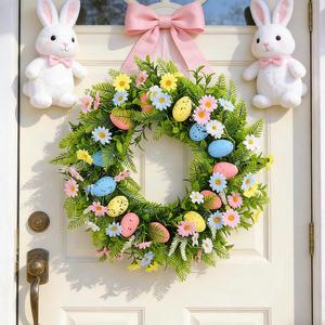 Custom Handmade Easter Decorations Eco-Friendly <b>Plastic</b> <b>Eggs</b> Wreath Garland Set for Bulk Easter Home Decor - Product Image 3