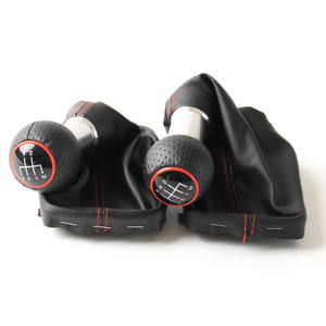 ฝาครอบเกียร์รถยนต์ สำหรับ Audi A3 5 6 สปีด เกียร์ธรรมดา สีดำ พร้อมตะเข็บสีแดง - Product Image 4