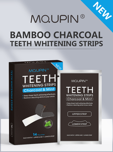 MQ ไม้ไผ่ถ่านมิ้นท์แผ่นฟอกฟันขาวปลอดภัยใช้โลโก้ได้อย่างล้ำลึกสีเหลืองผ่านธรรมชาติ - Product Image 4