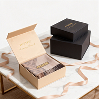 Boîte d'emballage mate de luxe en matériaux recyclés pour châle en soie - Boîte cadeau de boutique avec laminage mat - Boîtes rigides personnalisées en gros