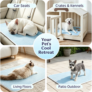 Dog & <b>Cat</b> Cooling <b>Mat</b> Soft Modern Absorbent Washable Reusable Non-Slip Pet Bed <b>Mat</b> for Large Dogs and <b>Cats</b> - Product Image 4