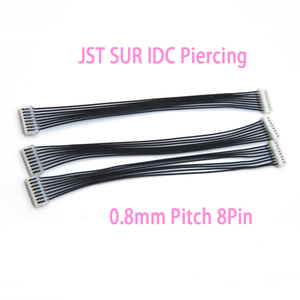 JST SUR 08SUR-32S 0.8mm 8핀 피어싱 배선 룸 초박형 검정 와이어 자동판매기 디스플레이 패널용 안정적인 전도성 - Product Image 1