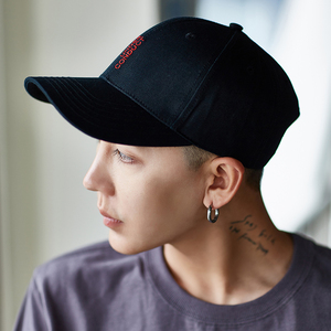 Unisex Đơn Giản Giản Giản Dị 6-Bảng Điều Chỉnh Mũ Bóng Chày Cứng Brim Đen Hip Hop Phong Cách Thư Mô Hình Người Lớn Hat Vải Nhung Vải Kim Loại Khóa - Product Image 2