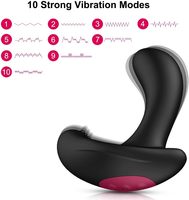 Culotte vibrante télécommandée à 10 modes, plug anal en acier, masseur de prostate électrique pour hommes