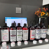 Bouteille vide de 473 ml (16 oz) pour sirop contre la toux Wockhardt Hi-tech, flacon de médicament en plastique avec bouchons rouges et écriture rouge