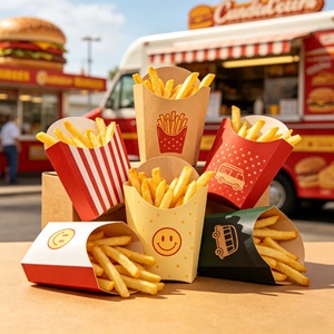 Caja para Papas Fritas con Logotipo Personalizado, Bandeja para Papas Fritas, Caja para Nuggets de Pollo Frito, Empaque para Comida Rápida - Product Image 4