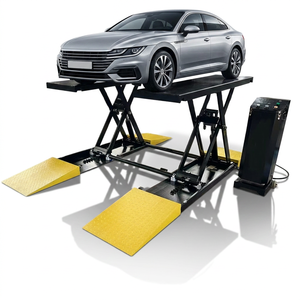 Pont élévateur à ciseaux autoportant de 3500 kg, hauteur de levage 1,4 m, portable et mobile, alimentation 220/380 V, certifié CE, pour l'entretien des véhicules - Product Image 1