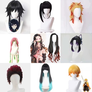 Peluca de Anime de Moda Más Vendida de Slayer Demon, Peluca de Cosplay de <span class=keywords><strong>Shinobu</strong></span> Kocho, Kanroji Mitsuri, Slayer, Tokito Muichiro, para Fiestas - Product Image 2