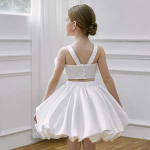 Bambine bianche senza maniche disegni di abiti da principessa <span class=keywords><strong>per</strong></span> ragazze con perline festa di compleanno <span class=keywords><strong>Tutu</strong></span> abiti da fiore <span class=keywords><strong>per</strong></span> bambini - Product Image 6