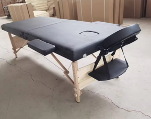 Foldable Massage Table <b>Portable</b> Beauty <b>Bed</b> Wooden PU Massage Couch with Carry Case for Salon Travel - Product Image 5