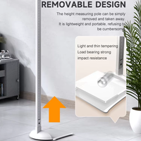 Báscula de Altura y Peso para Hogar y Hospital, con Pantalla LED, Vidrio Templado, ABS, Sensor de Alta Precisión, 200 kg/100 g, 210 cm, Precio de Fábrica