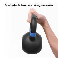 Ensemble de kettlebells professionnels en fonte avec finition en fer massif moulé sous pression, anneaux colorés, pour usage domestique, option de logo personnalisé