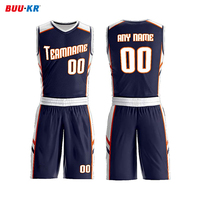 Buker personnalisé de haute qualité colorant sublimé jeunes hommes blanc et noir couleur basket-ball porter maillot uniforme