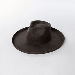 OEM Luxury Women's Fedora Wool Felt Hat Custom Logo Western Wide Brim Cowboy Hat Custom Made Women's Hats Wholesale - Product Image 5