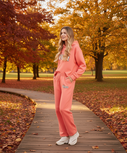 Tuta da donna Jelaws con cappuccio, vestibilità ampia, lunghezza intera, 100% cotone, traspirante, casual, per l'autunno - Product Image 2