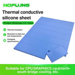 แผ่นระบายความร้อน 100x100 มม. 0.5 มม. 1 มม. 1.5 มม. 2 มม.  ประสิทธิภาพการนำความร้อนสูง 6.0 W/mK แผ่นซิลิโคนทนความร้อน - Product Image 1