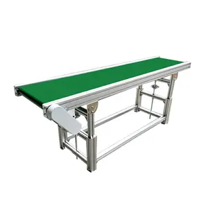 Heat resistant pvc scrapper flat belt conveyor for manufacturing plant tobacco industry