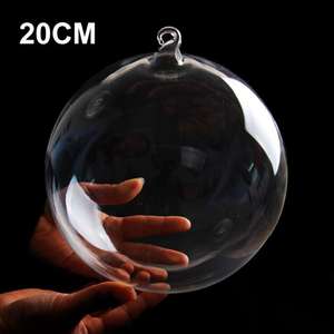 Pallina natalizia in vetro trasparente decorato di alta qualità con ornamenti natalizi - Product Image 2