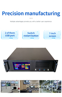 Casing Komputer All-in-one 3U 7-inci MicroATX untuk Rak Server, Kontrol Industri, Berbahan Aluminium Alloy Brushed