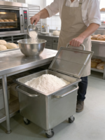 RVS opbergbox: Multifunctionele box-vormige kar met deksel, makkelijk schoon te maken, ideaal voor hotels en restaurants