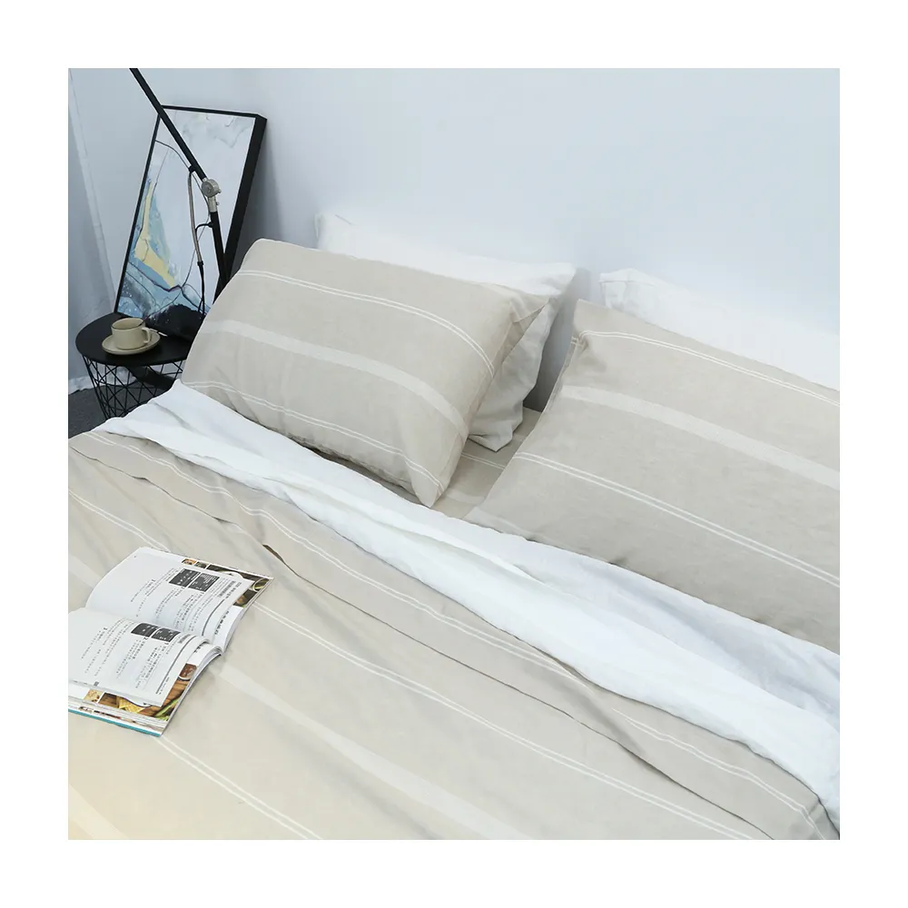 Lençol de cama com design de roupa francesa, conjunto de roupa de cama de algodão