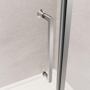 1118*2000mm bên trong gấp cửa tắm màn hình 6mm Kính cường lực khung nhôm cửa tắm thẳng - Product Image 3