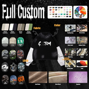 <span class=keywords><strong>T</strong></span>-<span class=keywords><strong>shirt</strong></span> da <span class=keywords><strong>uomo</strong></span> personalizzabile oversize in <span class=keywords><strong>cotone</strong></span> pesante a doppio strato a maniche lunghe, stile streetwear, con grafiche di design - Product Image 5