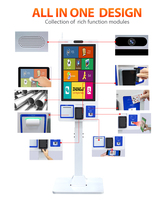 Kiosque de paiement en libre-service Zhongji A12KM avec écran tactile de 21,5 pouces, lecteur de cartes, Windows 10/11, 4 Go de RAM, 64 Go de stockage, garantie d'un an