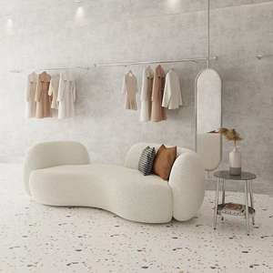 ชุดโซฟาต้อนรับสไตล์ Wabi-Sabi โซฟาโค้งหรูหราเบา B & B สำหรับร้านเสื้อผ้า - Product Image 1