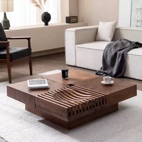 Ensemble de table basse carrée en bois de luxe moderne minimaliste pour salon extensible multifonction maison conception unique de meubles