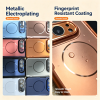Étui de téléphone en métal plaqué de haute qualité de l'usine Yinfeng pour iPhone 18 Ultra, coque pliable brillante magnétique