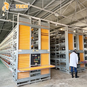 Jaula para Gallinas Ponedoras Tipo H <span class=keywords><strong>de</strong></span> 4 Niveles, Galvanizada, Automática, para Granjas Avícolas - Product Image 2