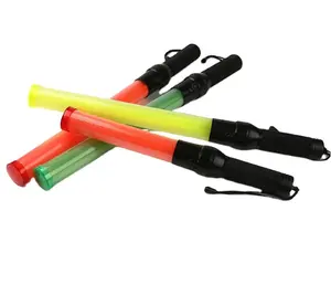 Red Green Flashing Rechargeable 54cm Wand LED Traffic Signal Baton Light