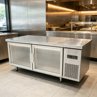 Réfrigérateur à salade multifonctionnel en acier inoxydable avec un nettoyage facile et un design peu encombrant pour usage commercial et domestique