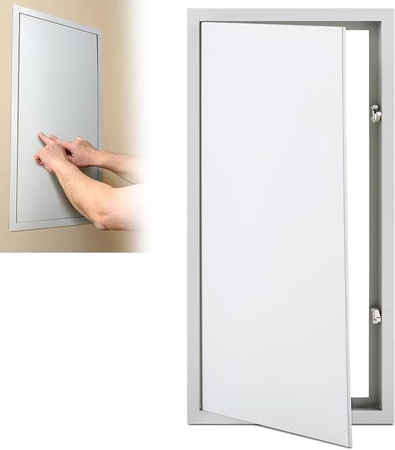 Heavy-Duty 1.2mm Thick 14" X 29" Stainless Steel Access Panel Drywall Attic Door Spring Loaded No Key Sheet Metal Fabrication