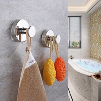 Crochet à ventouse en acier inoxydable sans trace, sans perçage, multifonctionnel, moderne et simple pour mur dans la salle de bain, la cuisine, la garde-robe