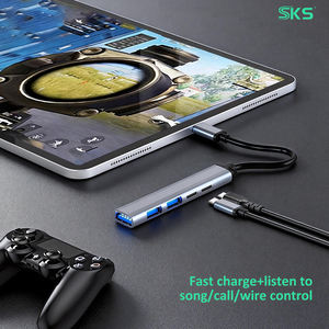 Hub USB-C dengan Pengisian Daya PD 100W + 2 Port USB 2.0 + Port USB 3.0 Casing Aluminium Dock Ekspansi untuk Laptop Tablet & Printer - Product Image 5