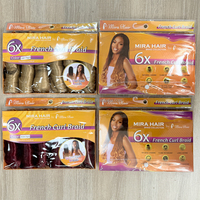 6X Mira Hair 450g 24 pouces Cheveux à tresser bouclés à la française, Boucles Boho, Pack de tresses françaises, Tissages de cheveux au crochet, Trame simple