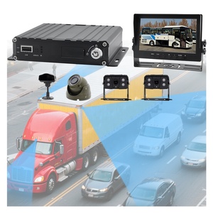 Système de surveillance des angles morts, caméra 360 degrés pour <span class=keywords><strong>voiture</strong></span>, camion, rétroviseur latéral, enregistreur vidéo numérique mobile 4 canaux MDVR 4G, enregistreur vidéo numérique de sécurité - Product Image 1
