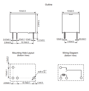 3A kontaktieren ändern fähigkeit 1 schließer kleine 24vdc relais 4 pins - Product Image 2