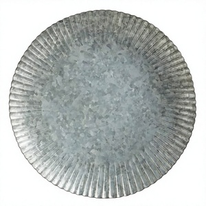 Assiette de présentation ronde en métal pour pâtisseries, cupcakes et desserts, style rustique, disponible en taille personnalisable, designs durables - Product Image 1
